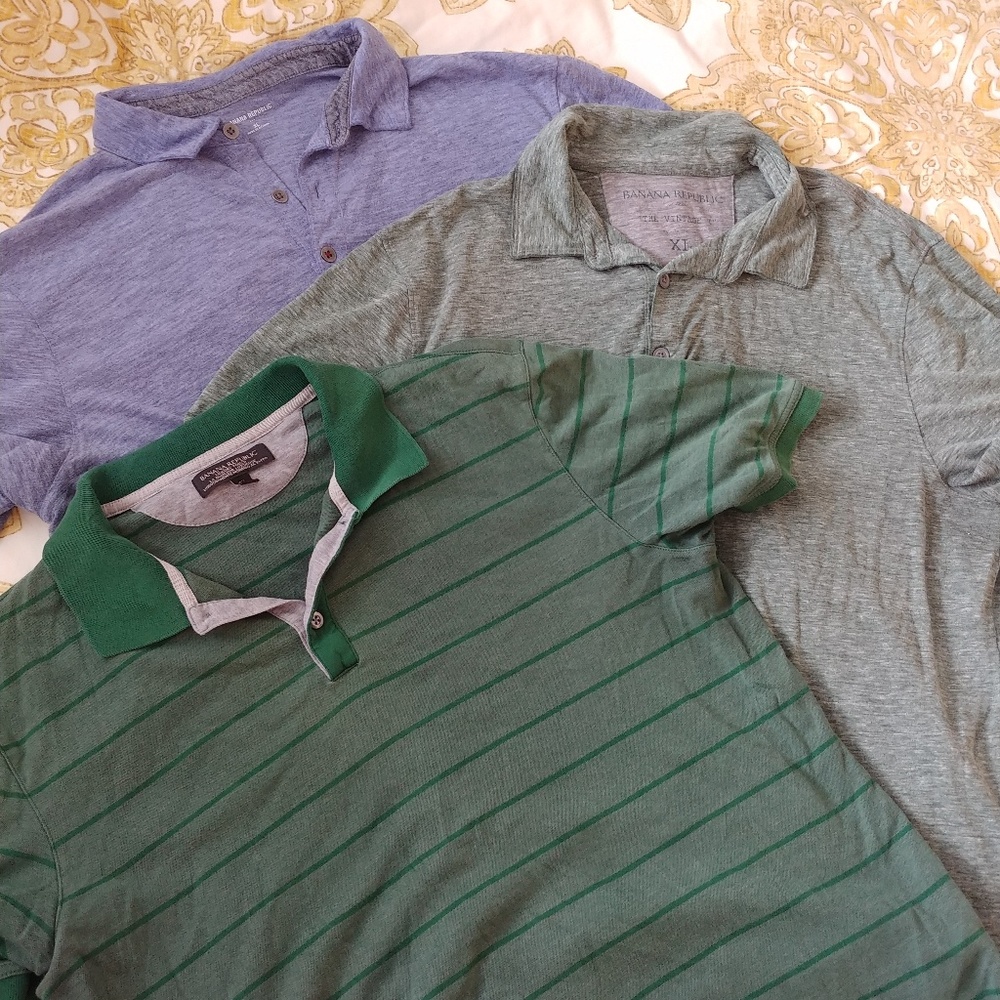Bundle! XL Banana republic men's polos light